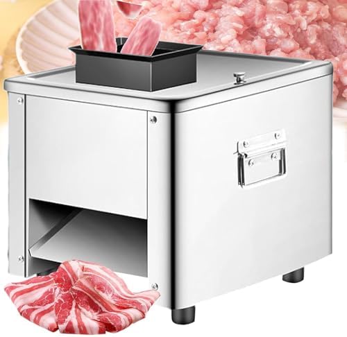 Electric Meat Slicer for Home Kitchen, Adjustable Thickness, Stainless Steel Blade