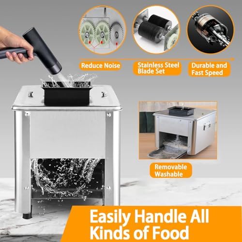 Electric Meat Slicer for Home Kitchen, Adjustable Thickness, Stainless Steel Blade