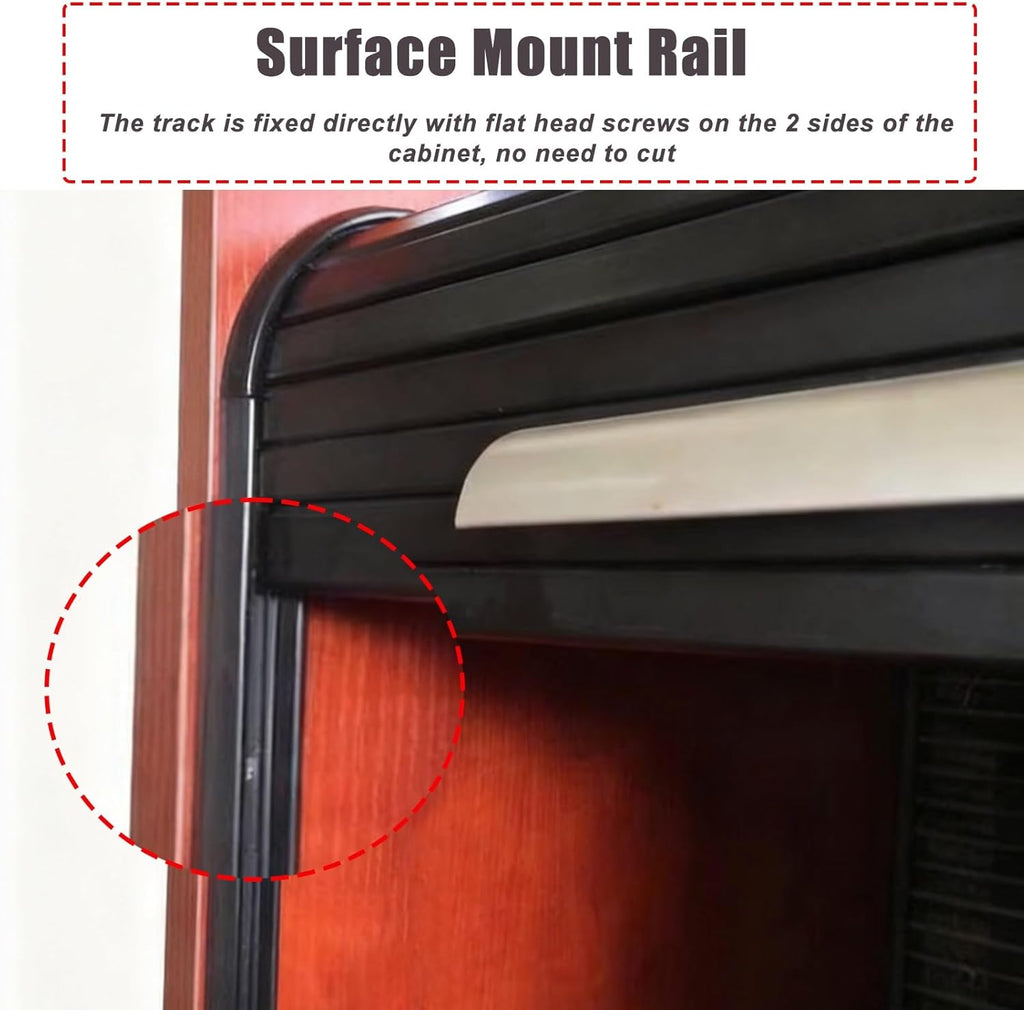 Flexible Roll-Up Cabinet Door for Storage & Closets