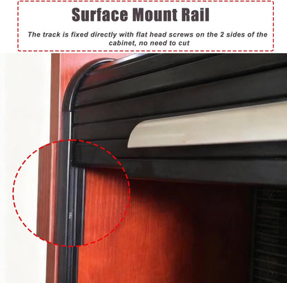 Flexible Roll-Up Cabinet Door for Storage & Closets
