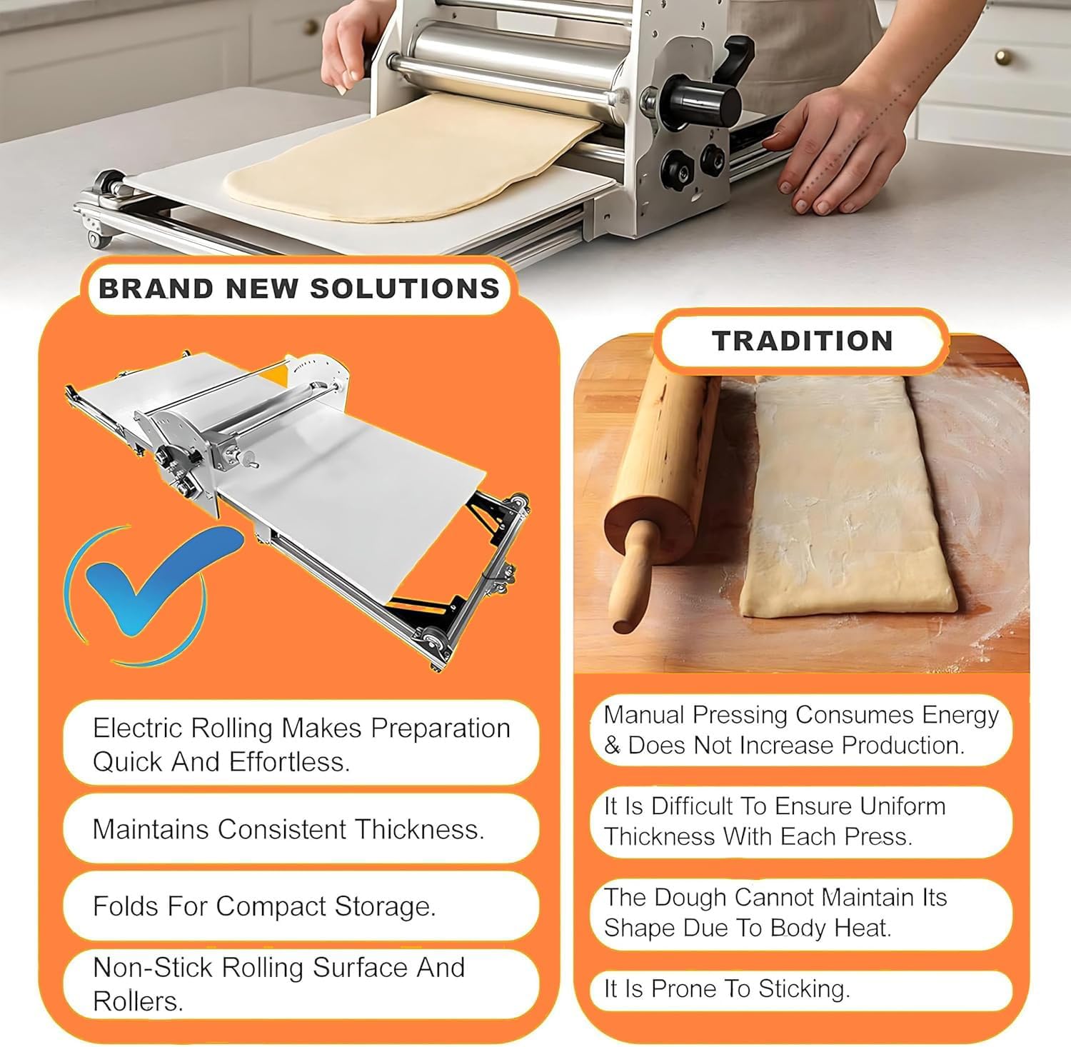 Folding Electric Countertop Appliance – Multi-Function Kitchen Machine