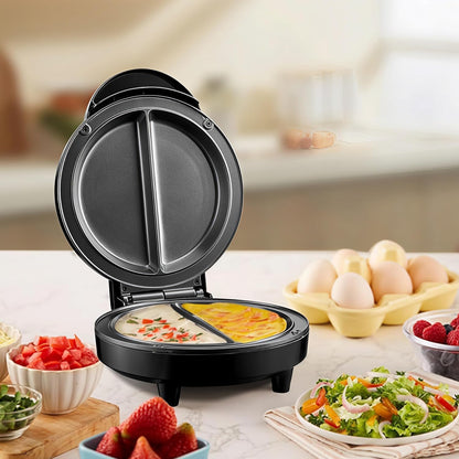 Dual-Zone Electric Omelette Maker – Scald-Proof Breakfast Appliance